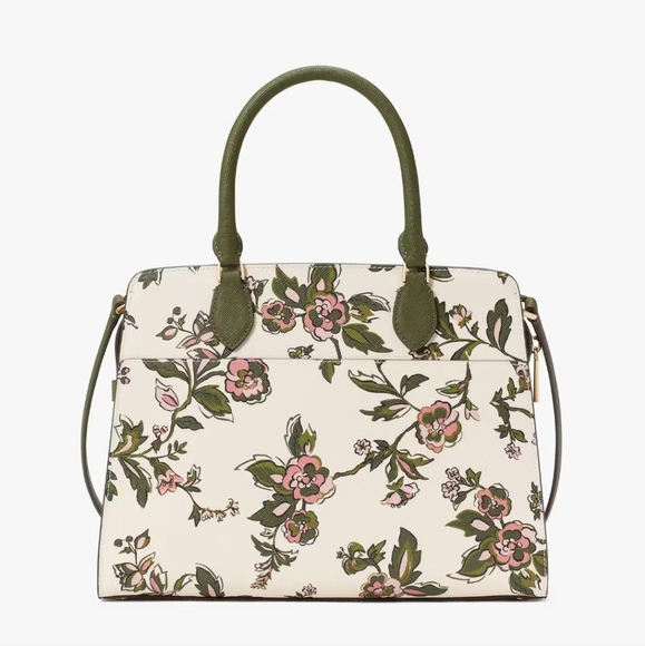 Kate Spade Madison Floral Medium Satchel, Meringue Multi - Picture 4 of 5